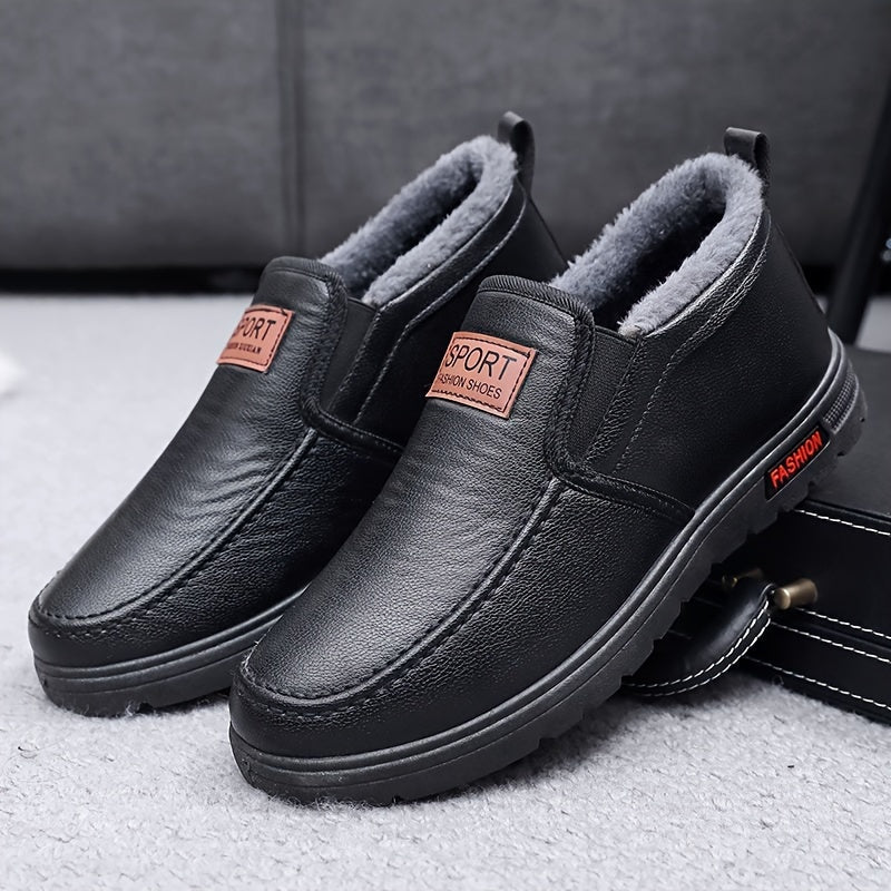 Yvrian | Chaussures Hiver Homme Slip-On Mi-Montantes avec Doublure Chaude