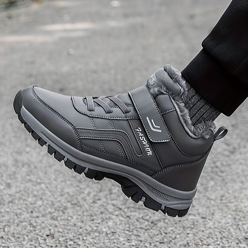 Zalric | Bottines Hiver Homme Mi-Montantes avec Lacets et Doublure Chaude