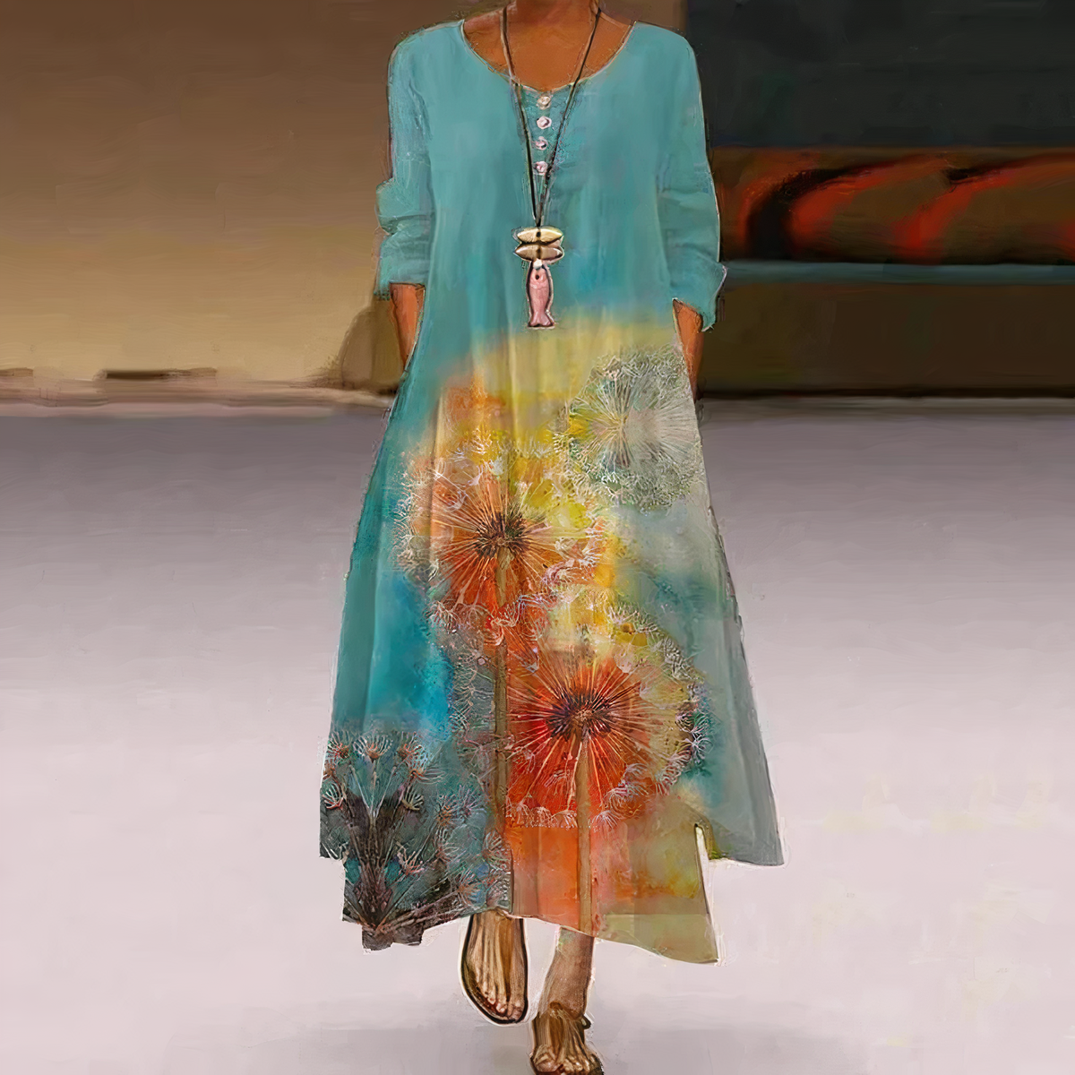 Robe Élégante en Coton – Style Intemporel & Confort Naturel