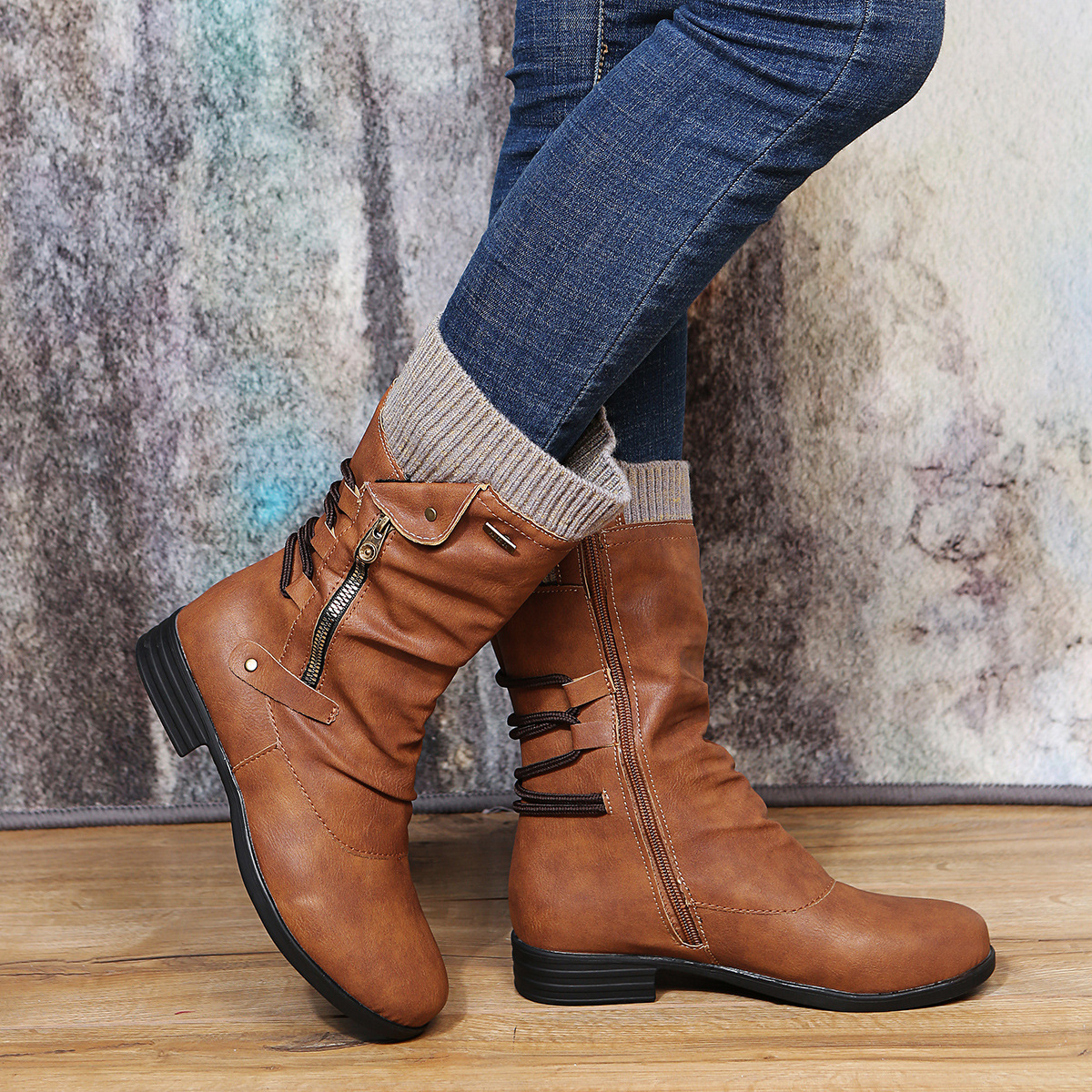Bottes d’Hiver Femme | Confort Orthopédique & Doublure Chaude | Style Élégant & Semelle Antidérapante