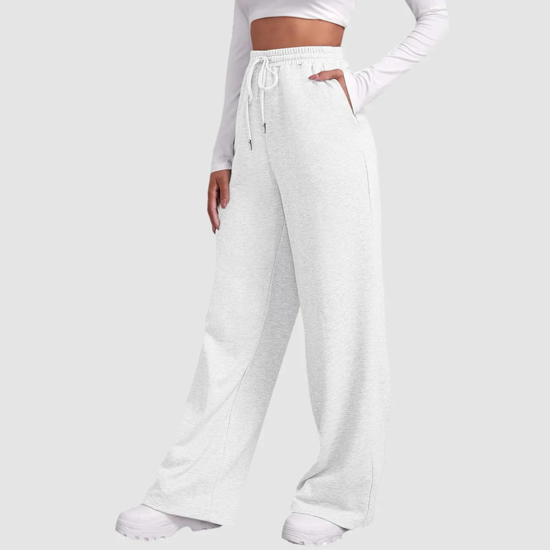 Constance | Pantalon de Jogging Femme Taille Haute, Coupe Large et Confort Décontracté