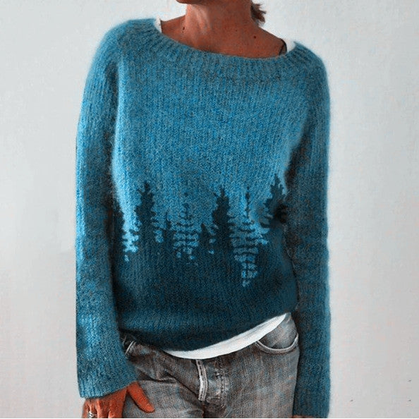 Natalia | Pull Femme Tricoté Chaud à Motifs Multiples, Style Élégant et Confortable