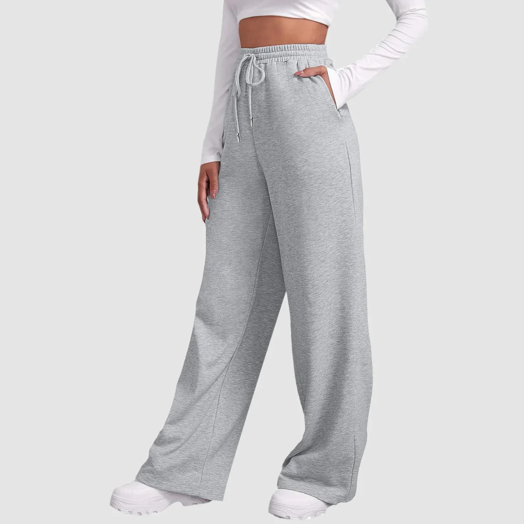 Constance | Pantalon de Jogging Femme Taille Haute, Coupe Large et Confort Décontracté