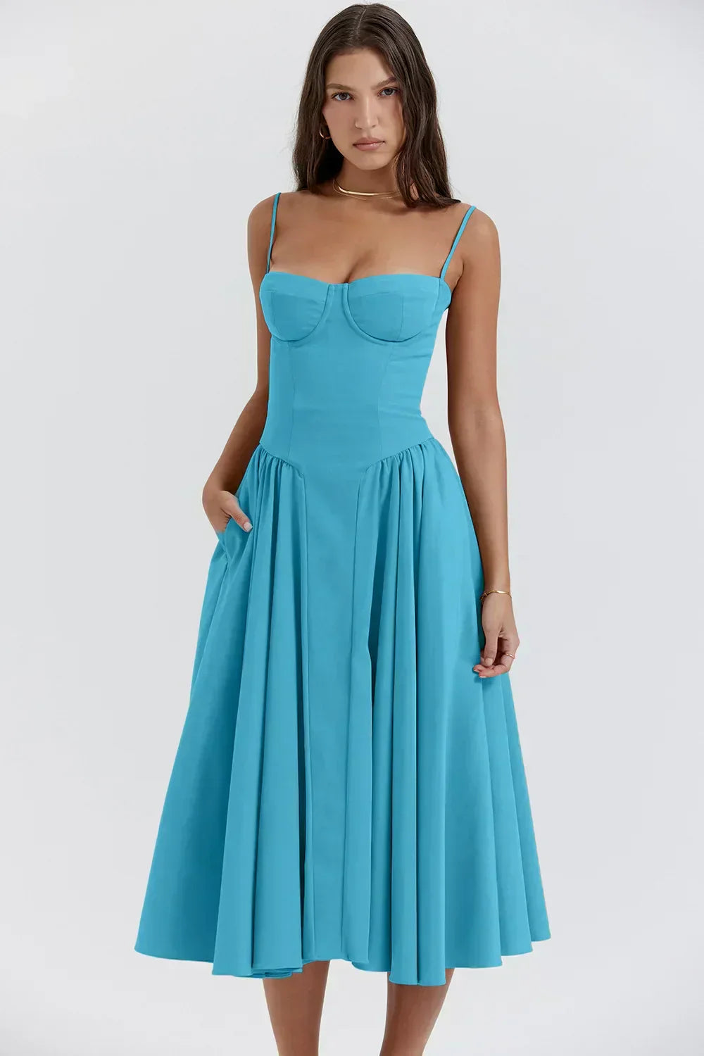 Robe Midi d’Été Élégante – Style Décontracté & Charme Vintage