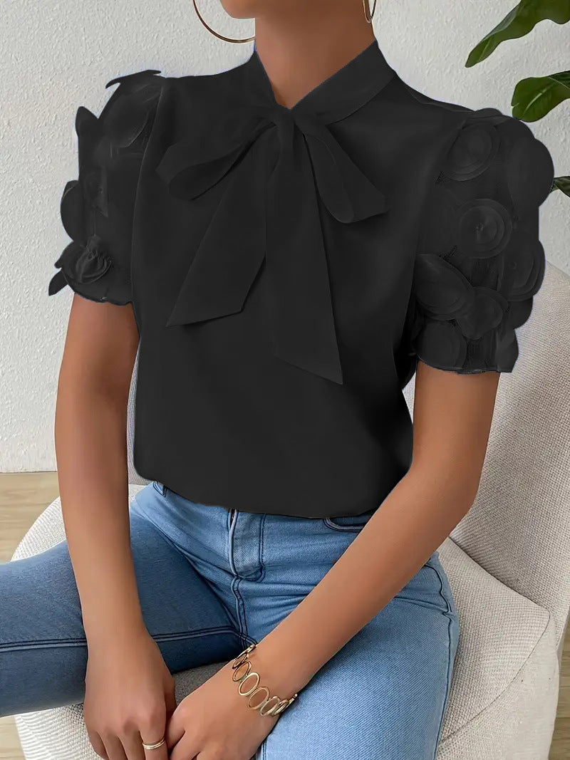Blouse Femme Élégante avec Nœud – Style Féminin et Détails Raffinés