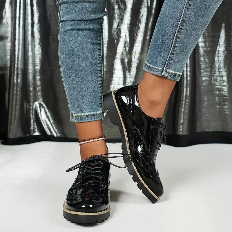 Mélanie | Chaussures Femme Brillantes à Lacets Élégantes pour Occasions Formelles