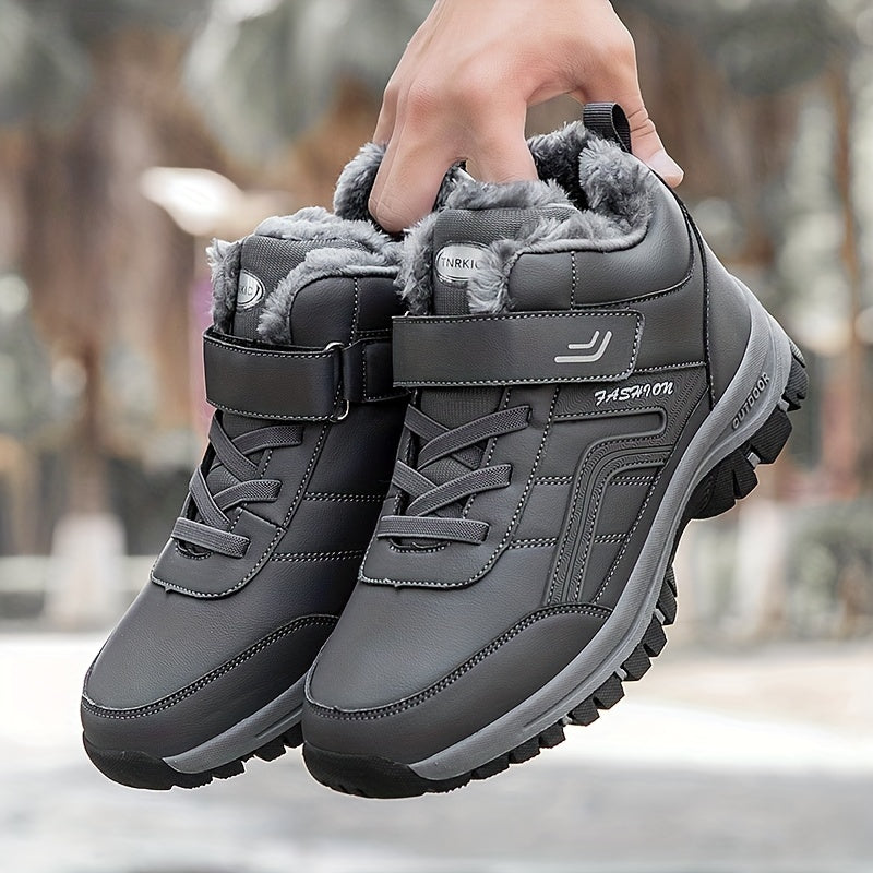 Zalric | Bottines Hiver Homme Mi-Montantes avec Lacets et Doublure Chaude