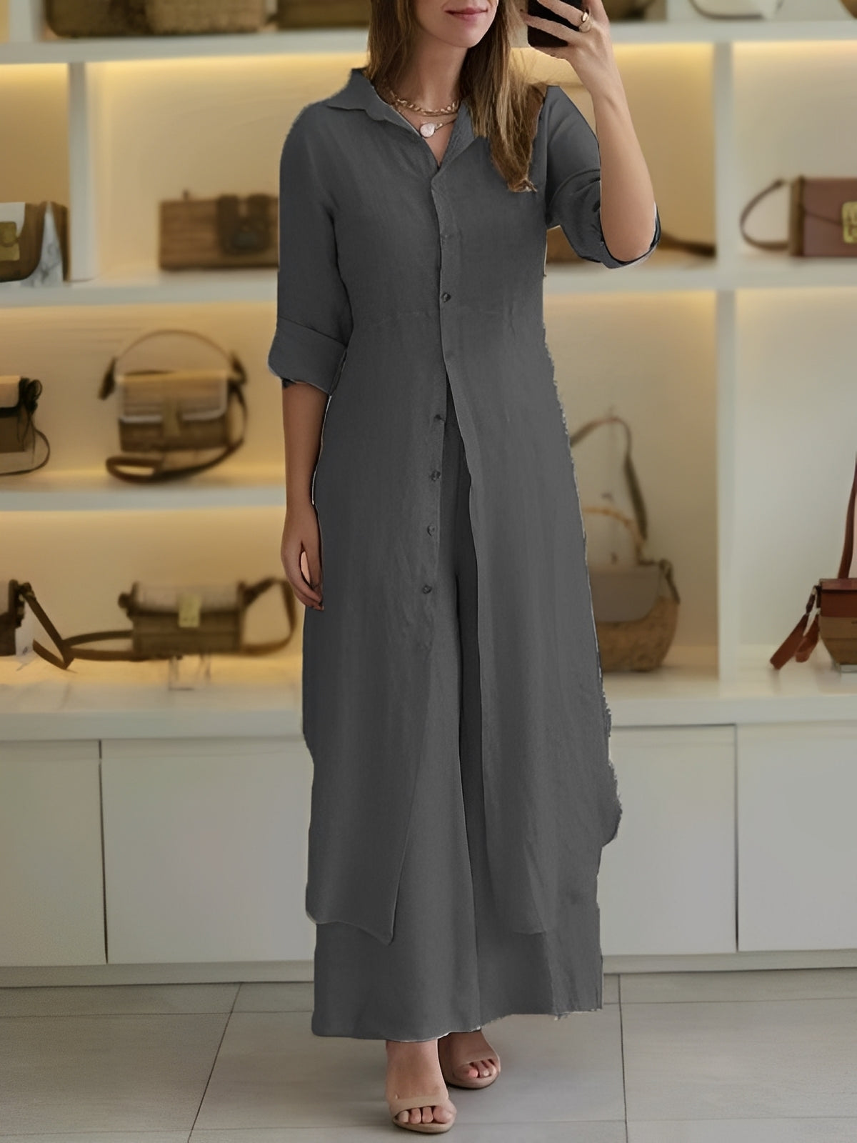 Ensemble Femme Deux Pièces Léger – Style Élégant et Décontracté
