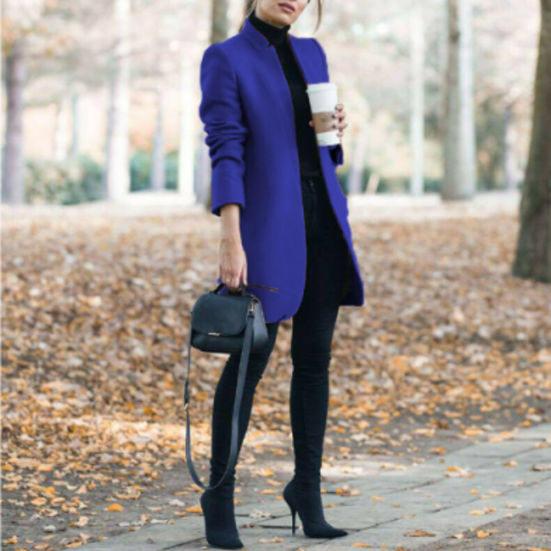 Marsanne | Manteau Long Femme Élégant Classique Uni à Coupe Moderne