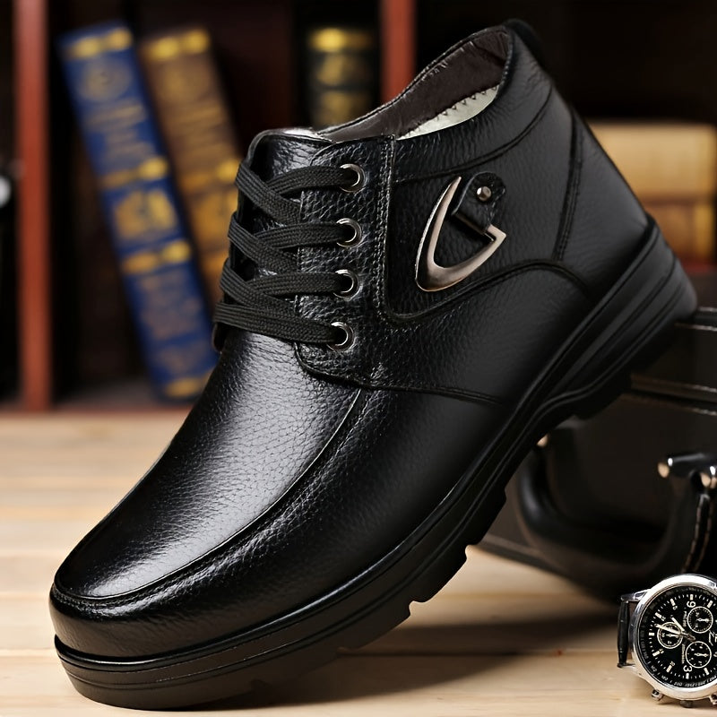 Quenric | Bottines Homme Hiver à Lacets avec Doublure Chaude et Rembourrée