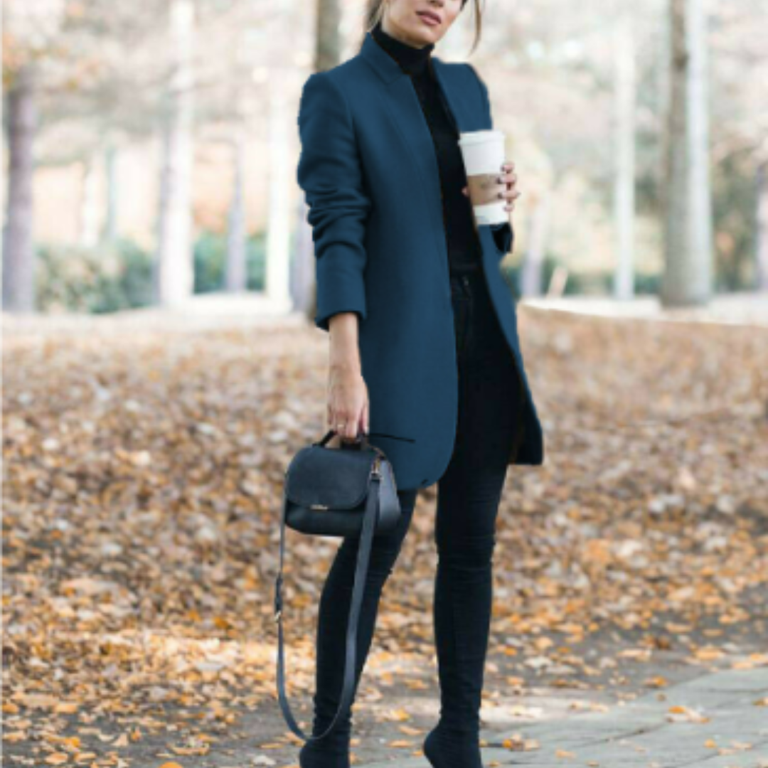 Marsanne | Manteau Long Femme Élégant Classique Uni à Coupe Moderne