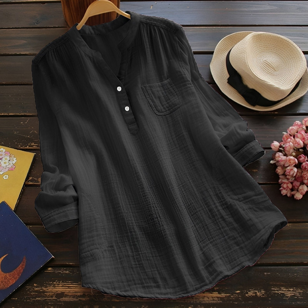 Blouse Femme Décontractée et Confortable au Style Simple et Intemporel