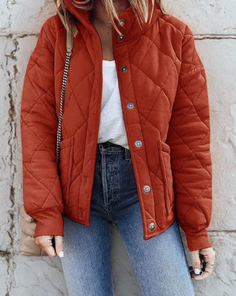 Carienne | Doudoune Femme Courte Matelassée avec Col Montant et Ourlet Ajustable