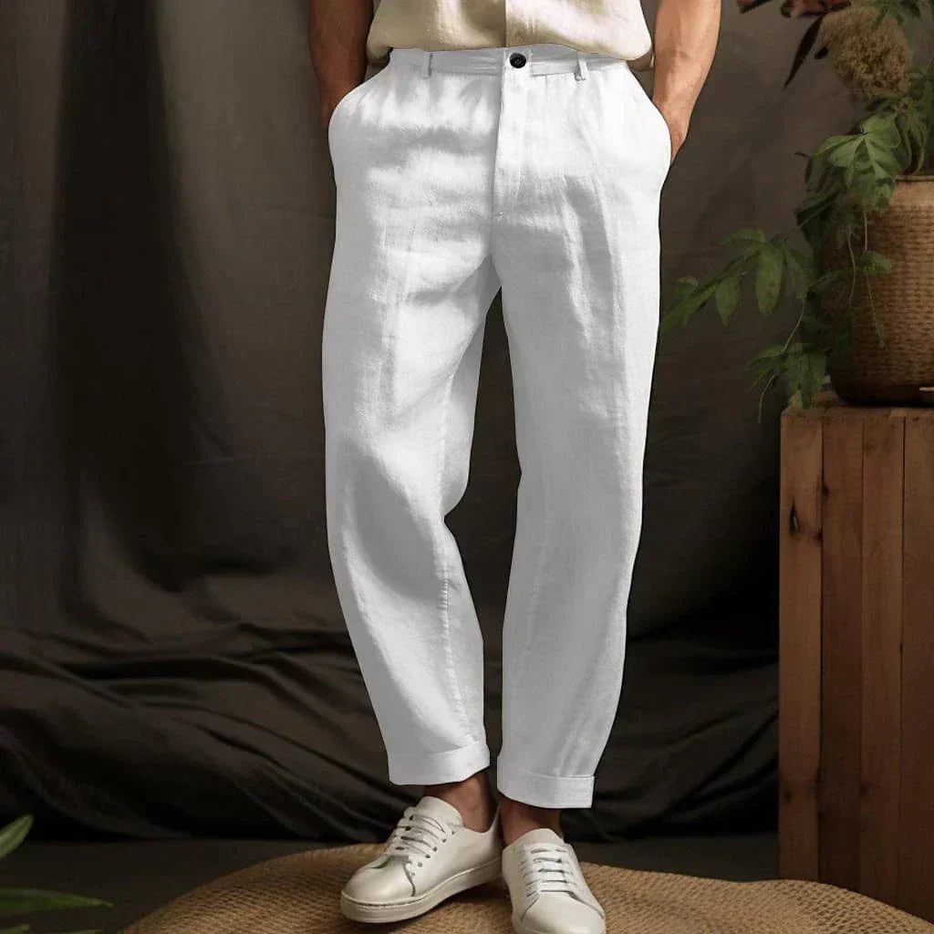 Casual Linen Pants | Pantalon en Lin Homme Décontracté | Léger et Respirant pour l’Été