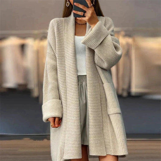 Divine | Cardigan Femme Long Ouvert Ample et Élégant