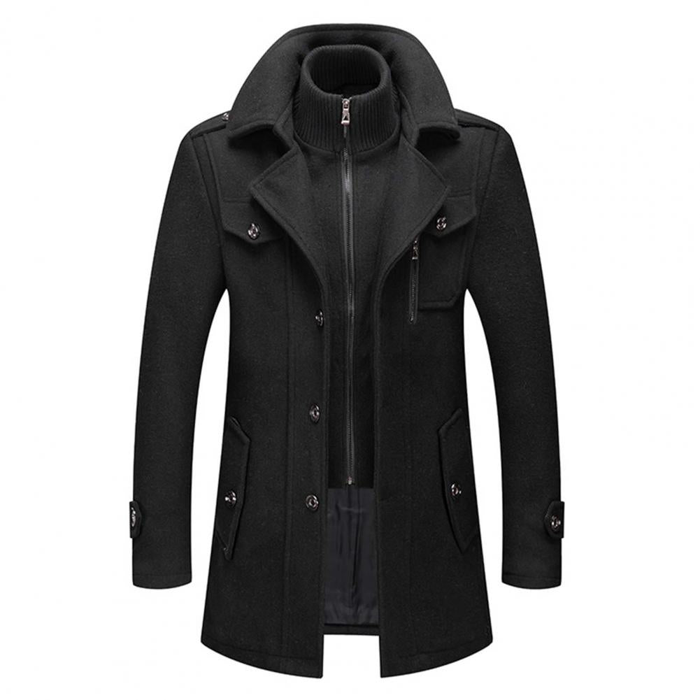 Manteau Hiver Homme | Col Double et Fermeture Zippée Stylée