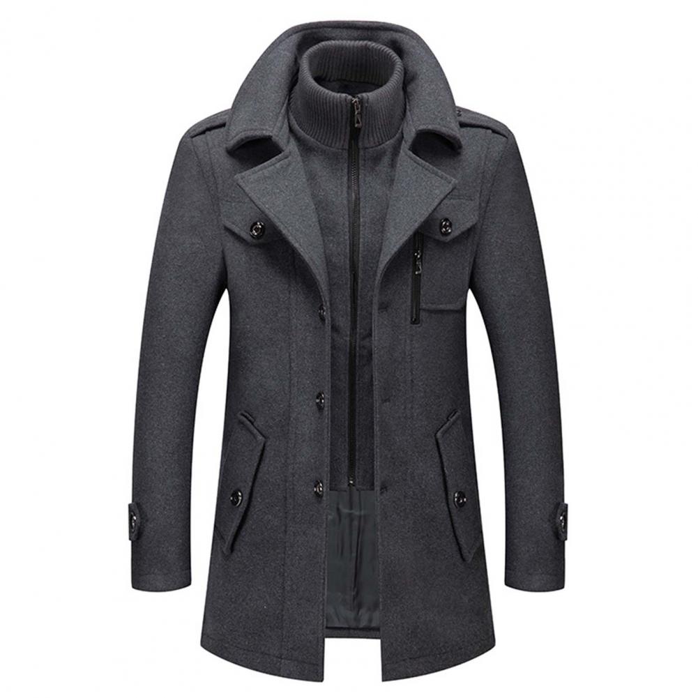 Manteau Hiver Homme | Col Double et Fermeture Zippée Stylée