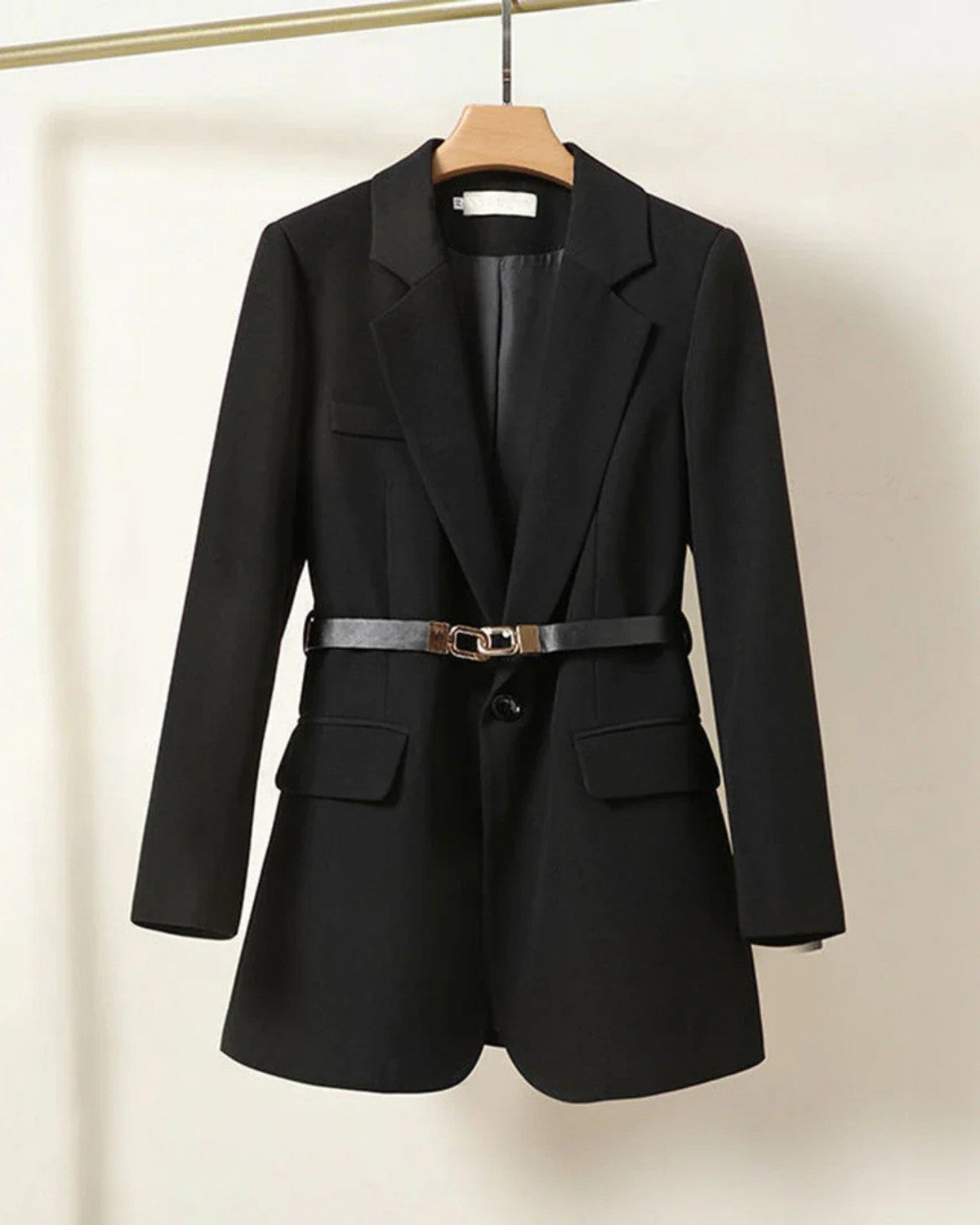 Odette | Blazer Long Ceinturé Élégant pour Femme, Bureau et Casual