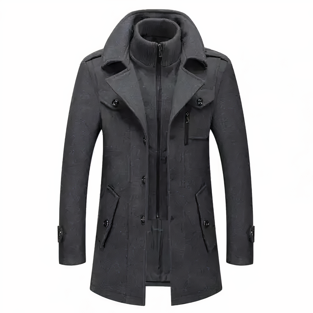 Rigor | Veste Homme Élégante à Double Col Zippé et Revers Boutonnés