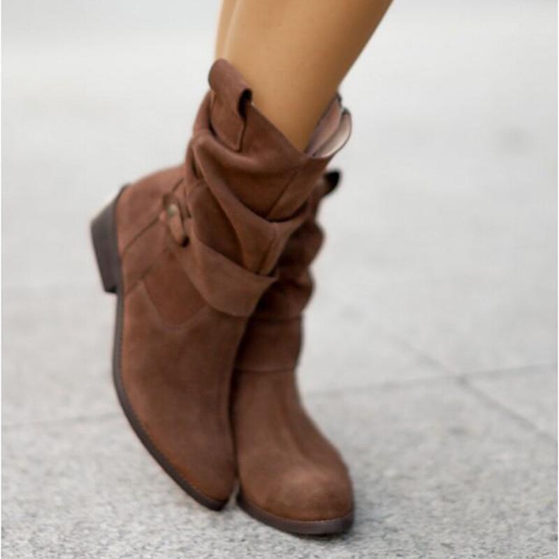 Rosea | Bottines en Suède à Fermeture Latérale pour Femme