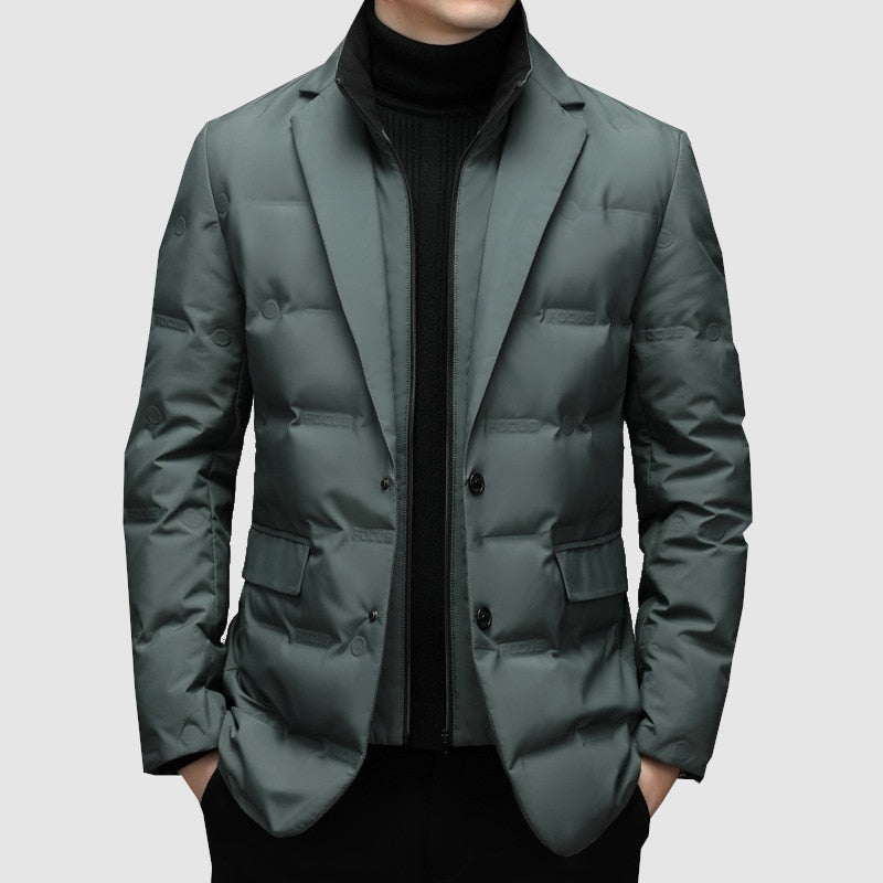 Jack | Veste Homme Hiver Slim Fit Matelassée | Design Élégant à Col Revers