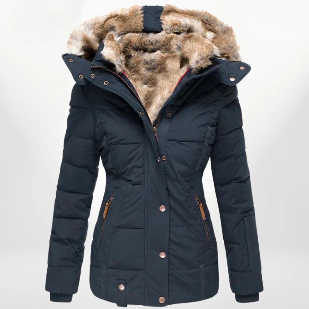 Joséphina | Manteau Matelassé Femme en Coton avec Capuche Amovible