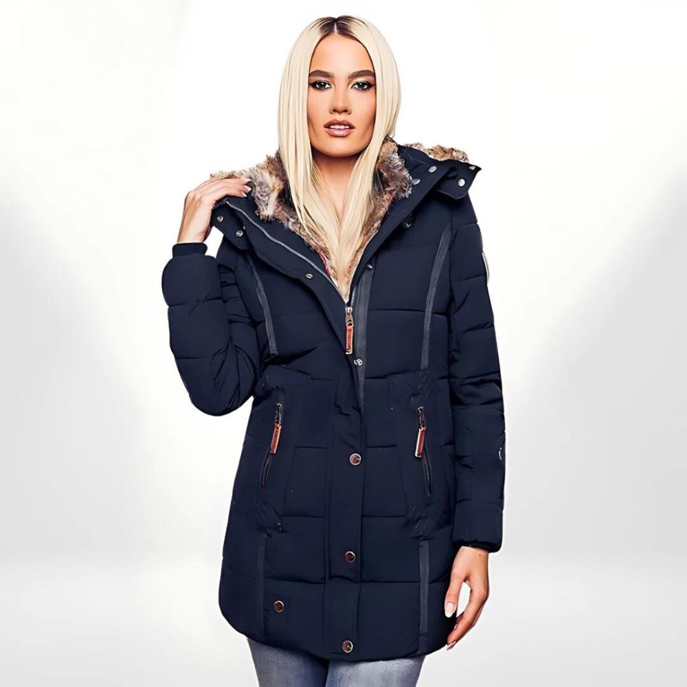 Joséphina | Manteau Matelassé Femme en Coton avec Capuche Amovible