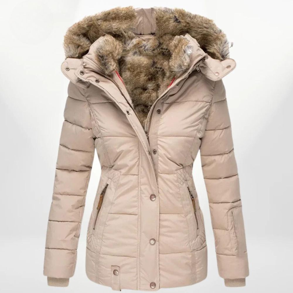 Joséphina | Manteau Matelassé Femme en Coton avec Capuche Amovible