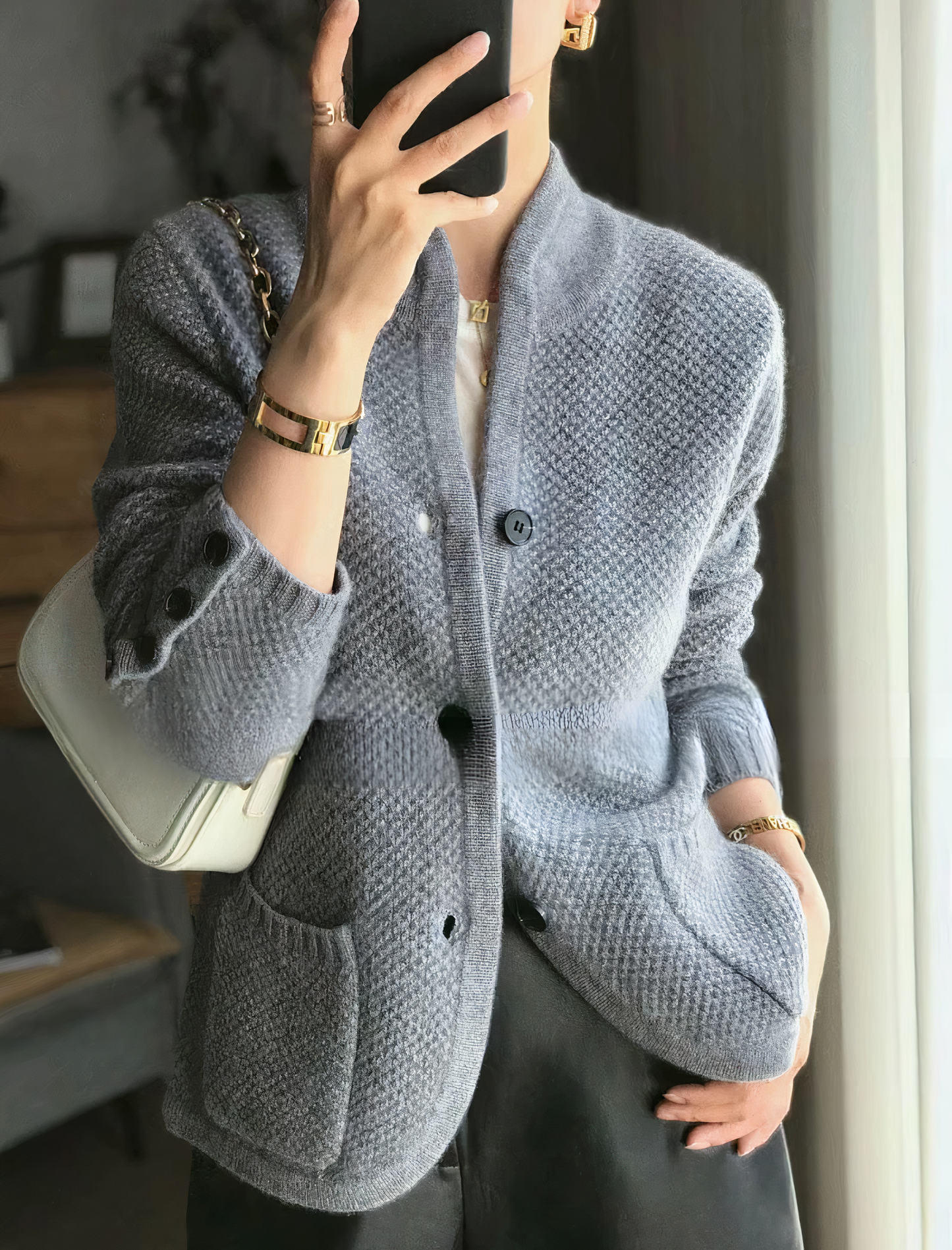Cardigan Femme Décontracté | Tricot Chic à Boutons
