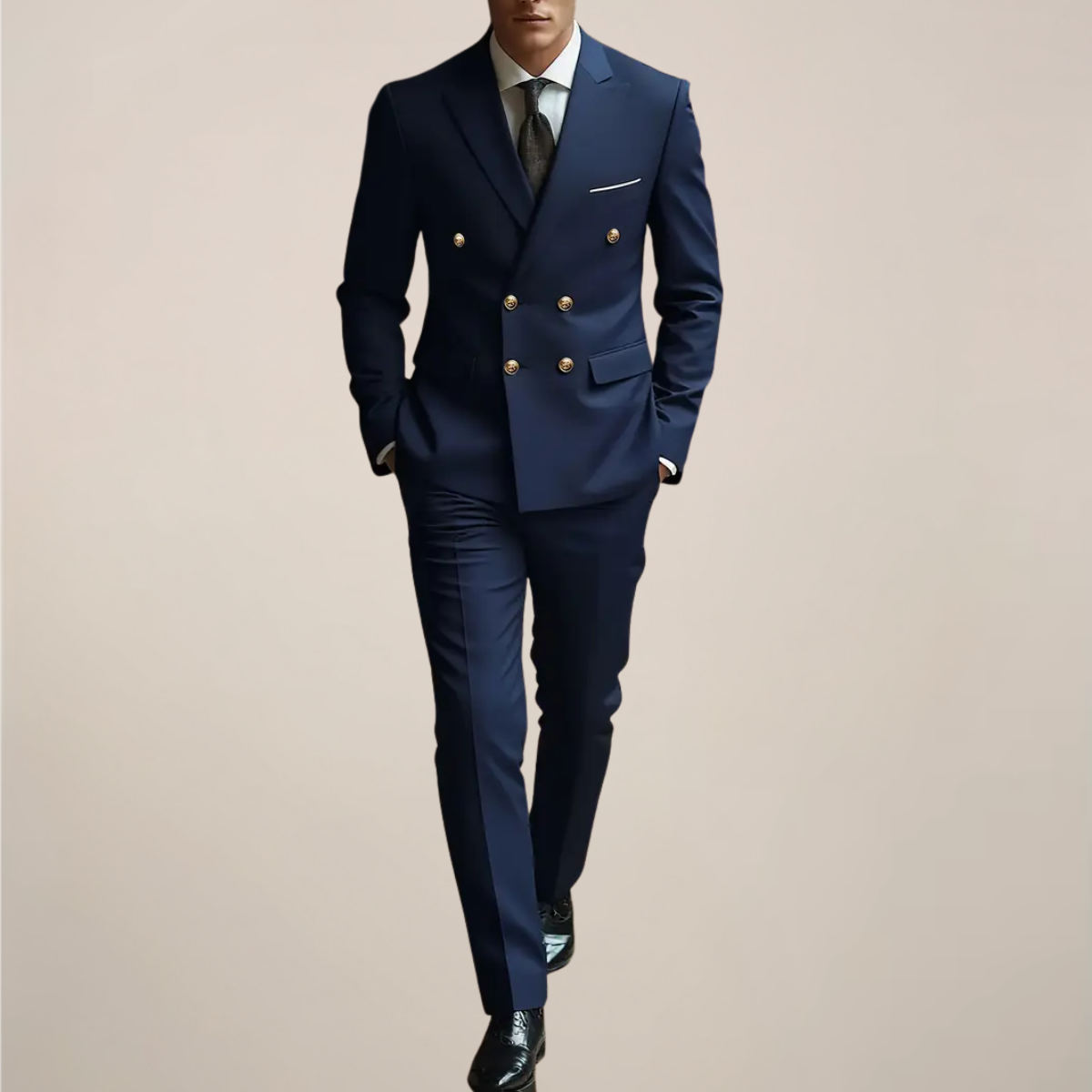 Double-Breasted Suit | Costume Homme Croisé Élégant 2 Pièces pour Cérémonies & Occasions Formelles