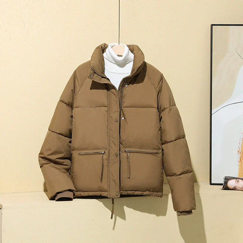 Claudelle | Veste Puffer Femme Courte, Matelassée et Isolée avec Col Montant