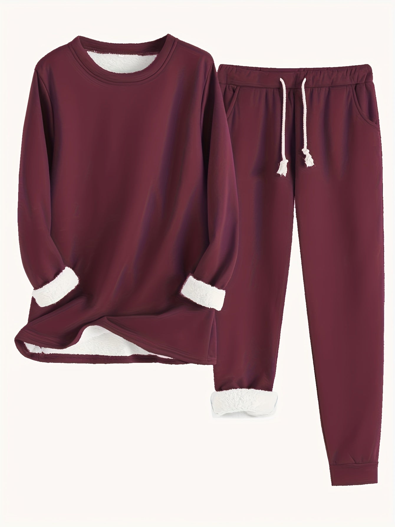 Ensemble Lounge Femme | Haut + Jogging Doublé Polaire Confort & Style