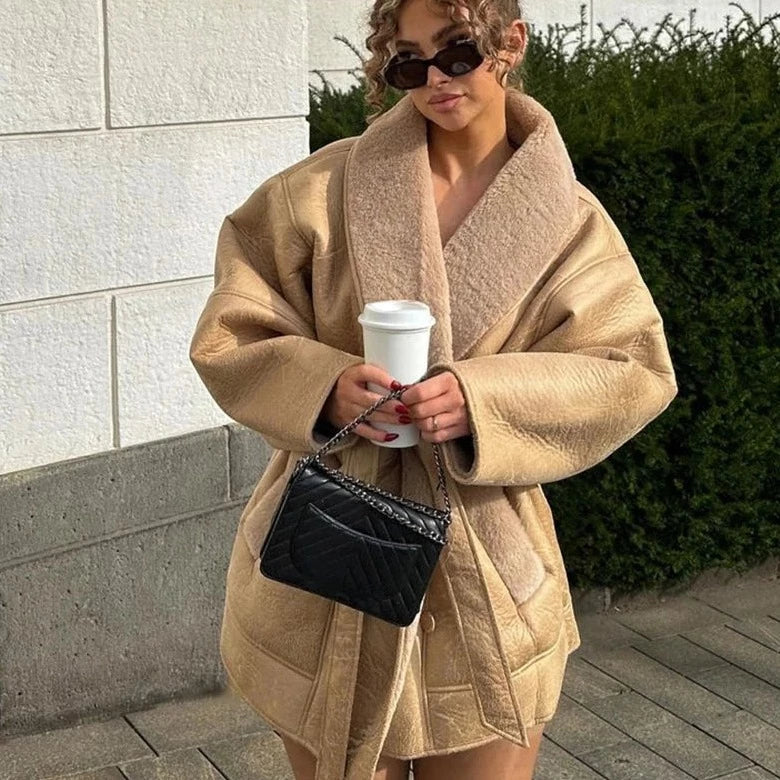 Veste Cuir d’Hiver | Doublure en Fourrure Chaude & Style Élégant