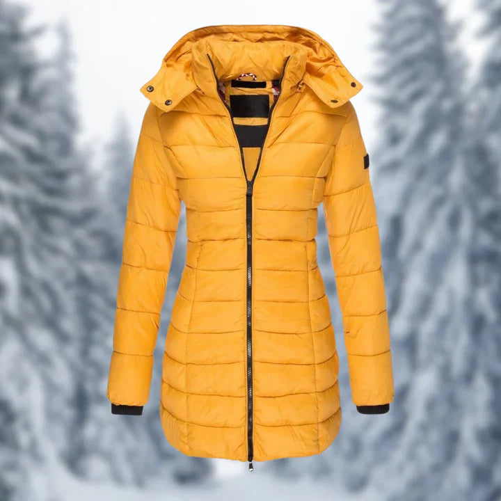 Ysabeau | Manteau d’Hiver Long Femme Padded Zippé Classique