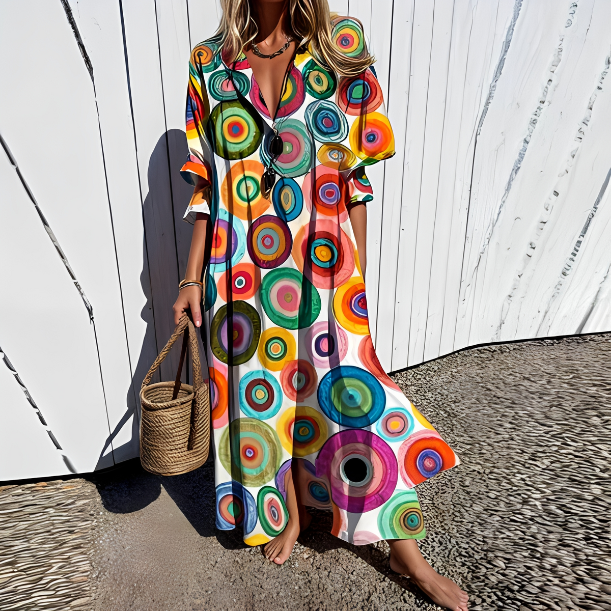 Robe Longue d’Été Femme – Élégance Classique et Confort Léger