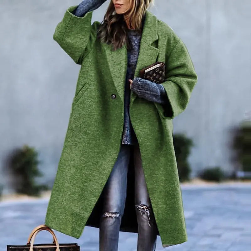 Philippine | Manteau Long Femme Imprimé Chic et Oversized