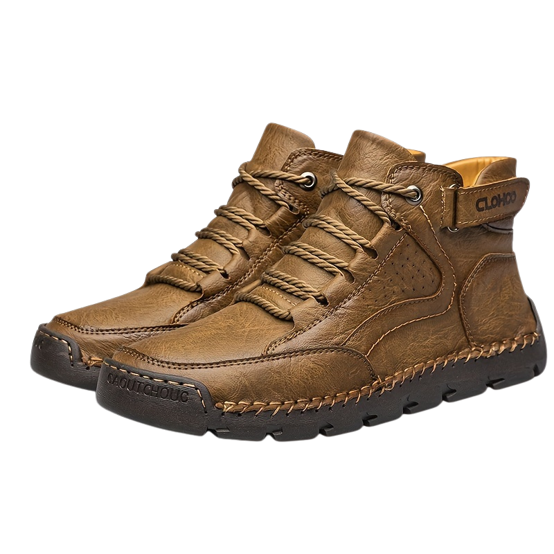 Ravion | Bottines Homme Hiver à Lacets et Velcro avec Doublure Chaude et Semelle Robuste