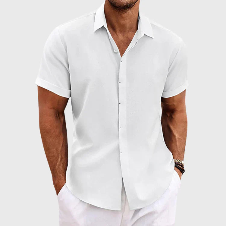 Chemise d’Été en Coton et Lin pour Homme – Fraîcheur & Style Décontracté