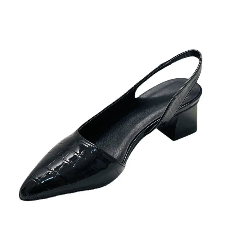 Ornella | Sandales Femme Élégantes à Talon Slingback Bout Pointu Fermé