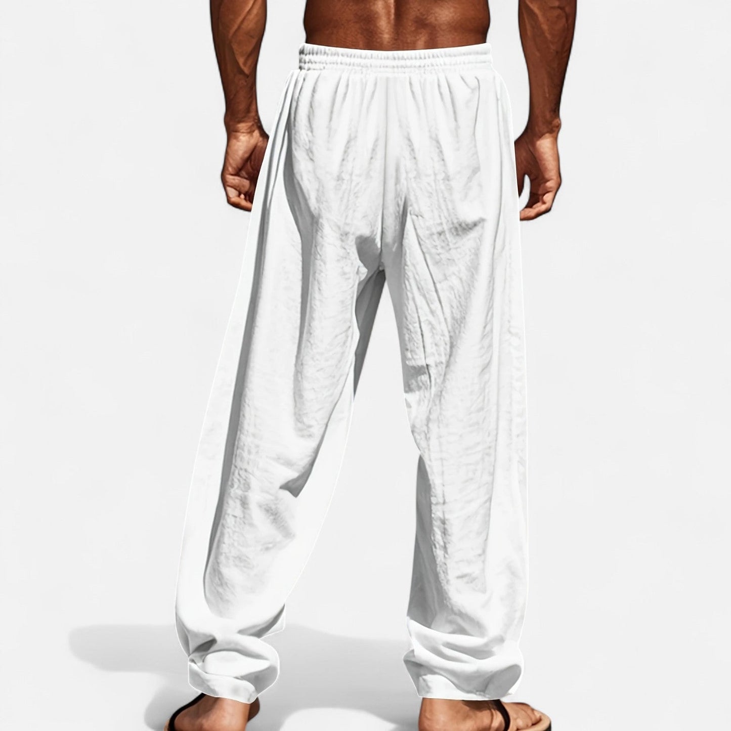 Men’s Linen Pants | Pantalon Large Homme en Lin | Confort Léger & Élégance Décontractée