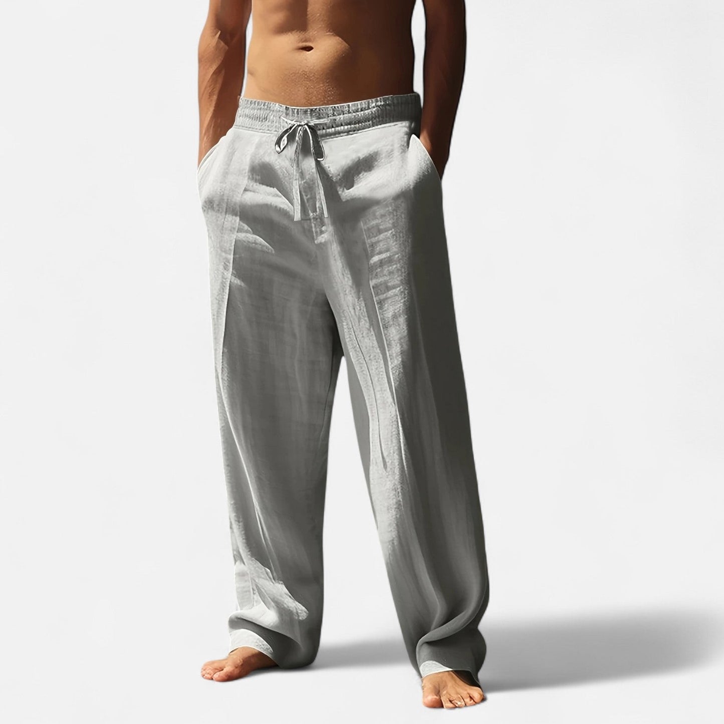 Men’s Linen Pants | Pantalon Large Homme en Lin | Confort Léger & Élégance Décontractée