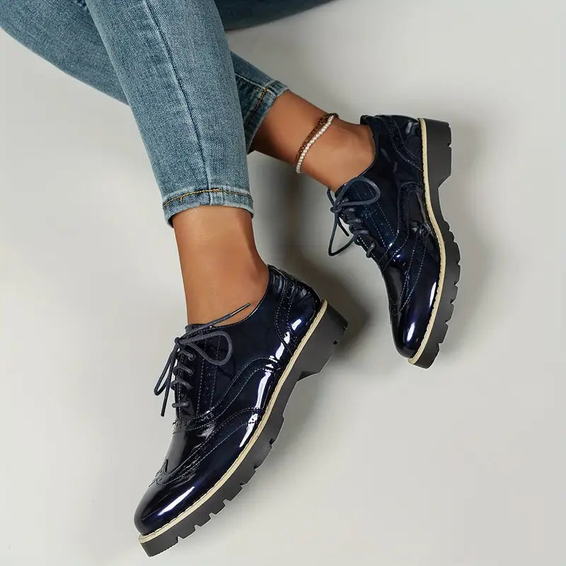 Mélanie | Chaussures Femme Brillantes à Lacets Élégantes pour Occasions Formelles