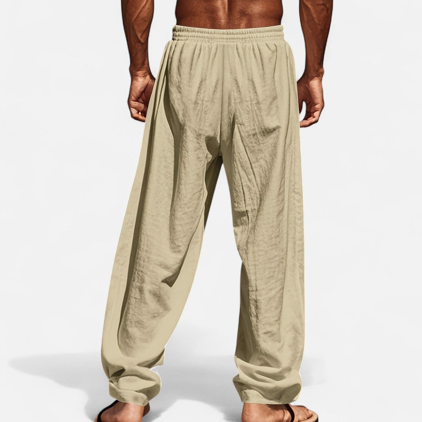 Men’s Linen Pants | Pantalon Large Homme en Lin | Confort Léger & Élégance Décontractée