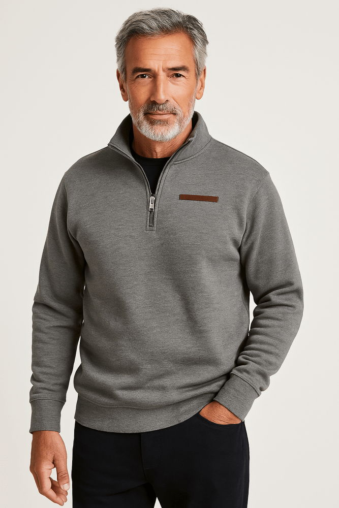 Sweat Sportif Homme | Demi-Col Montant avec Fermeture Éclair