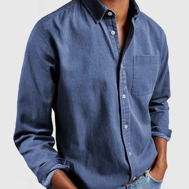 Chemise à manches longues avec poche poitrine – Classique, élégante & polyvalente