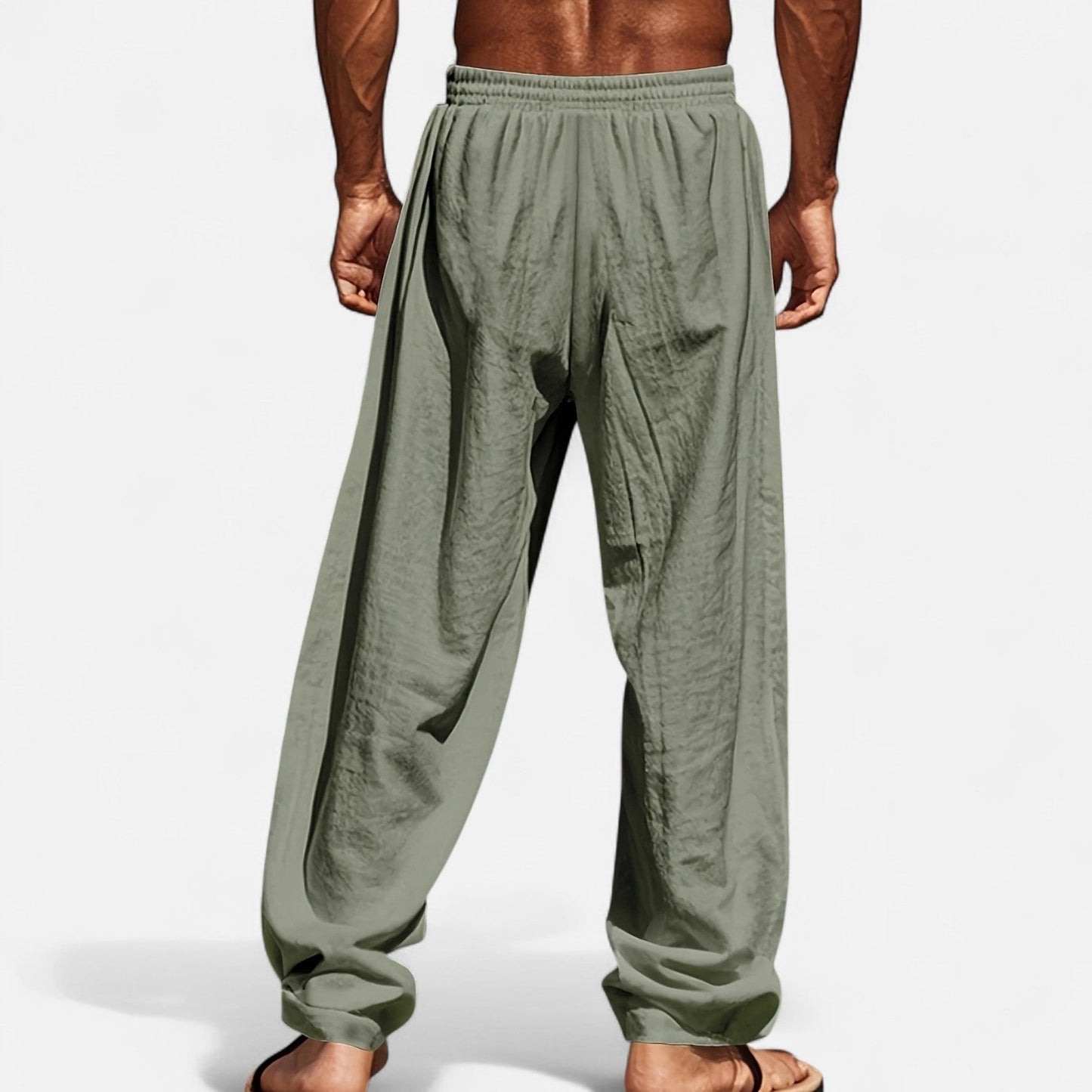 Men’s Linen Pants | Pantalon Large Homme en Lin | Confort Léger & Élégance Décontractée