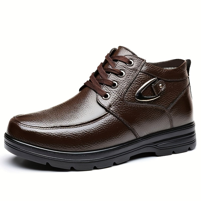 Quenric | Bottines Homme Hiver à Lacets avec Doublure Chaude et Rembourrée