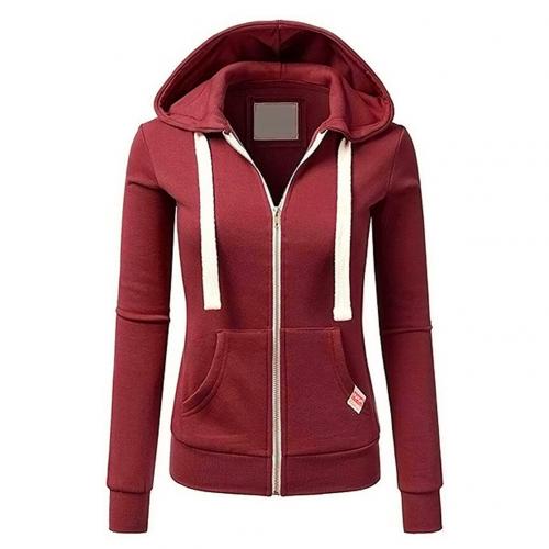 Géraldine | Veste Femme Slim Fit à Capuche avec Cordon, Zip et Poche Kangourou