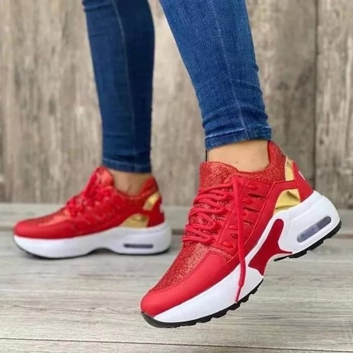 Réjane | Baskets Modernes à Plateforme et Lacets pour Femme