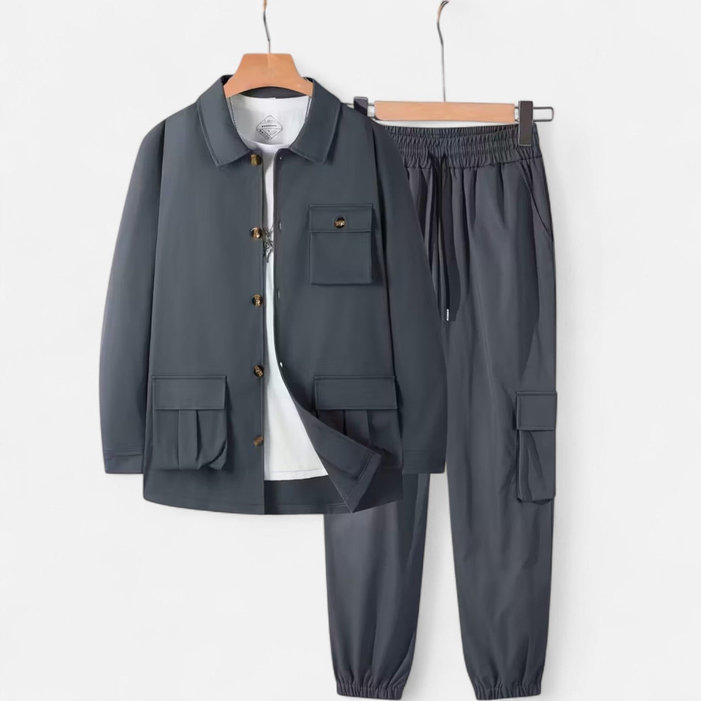 Casual Workwear Set Homme | Ensemble Veste & Pantalon | Style Fonctionnel & Élégance Décontractée